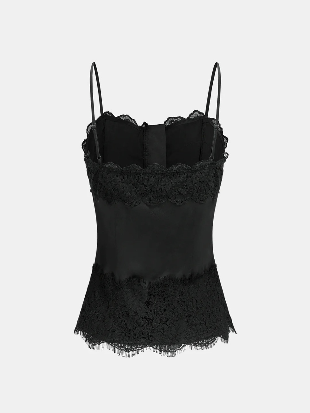 221 Lace-Trim Satin Cami Top - Picture 2 of 6